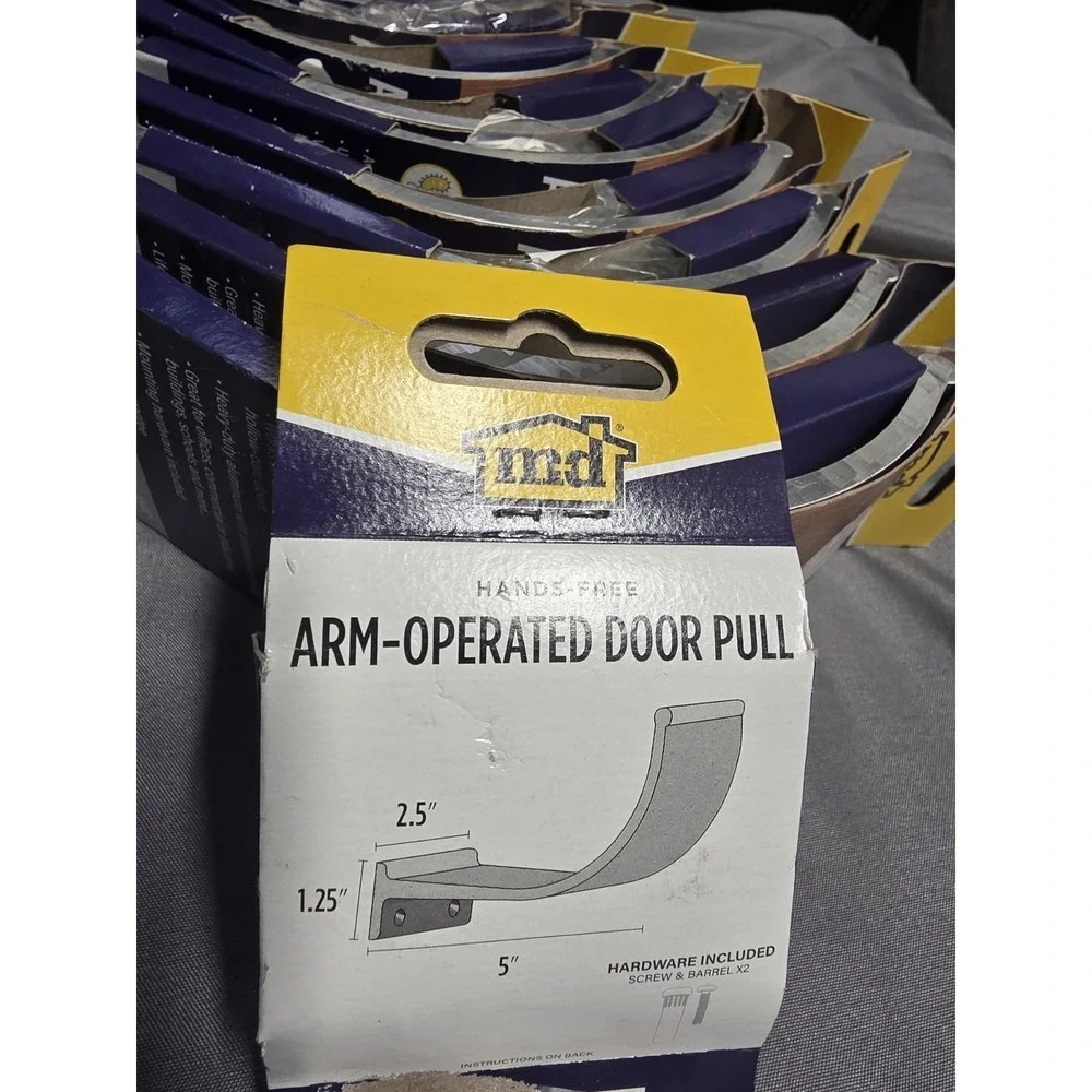 M-D Hands Free Arm Operated Door Pull Opener Silver 55402 Aluminum 5